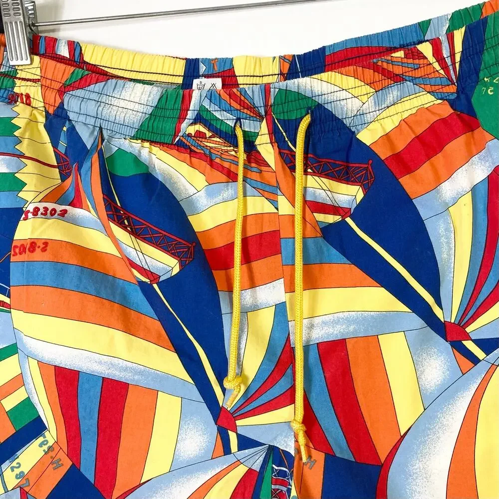 GOTTEX Shorts L 3.5”Ins Swim Air-Balloon Abstract Multi Colorful Pocket Lined